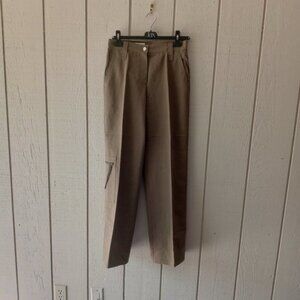 Ladies wide leg pants, khaki, Steilmann, small sz 6 29in waist, new with tag